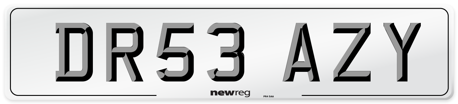 DR53 AZY Number Plate from New Reg